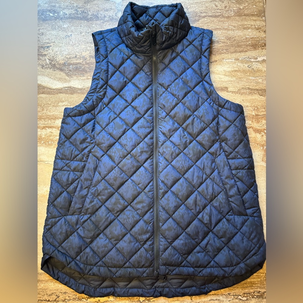 Athleta Quilted Blue Vest